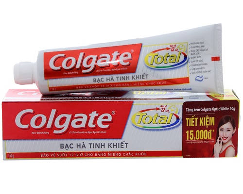 Kem đánh răng Colgate total bạc hà